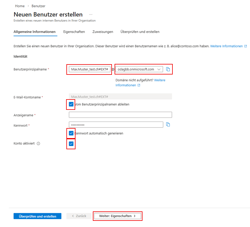 Intune neuer Benutzer
